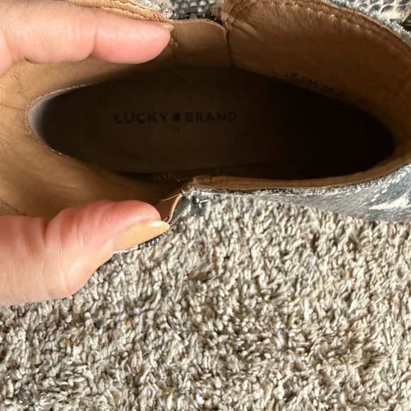 Lucky brand, python bootie - double zip - Picture 5 of 5